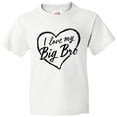 thumbnail image 3 of Inktastic I Love My Big Bro in Black Chalk Heart Youth T-Shirt, 3 of 5