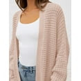 thumbnail image 5 of Women's Fall Long Batwing Sleeve Open Front Chunky Knit Cardigan Sweater, 5 of 19