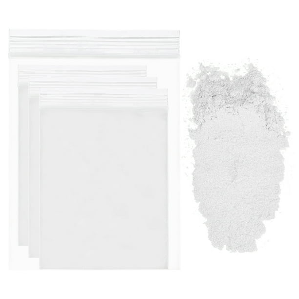Uxcell 15g/0.53oz Polvo de Mica, Pigmento de Resina Epóxica Natural para Manualidades, Blanco
