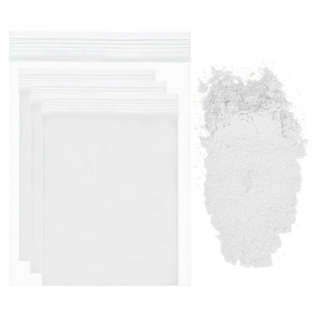 Uxcell 15g/0.53oz Polvo de Mica, Pigmento de Resina Epóxica Natural para Manualidades, Blanco