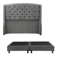 thumbnail image 1 of Box Base Cama King Size + Cabecera Sitka Gris Oscuro, 1 of 7