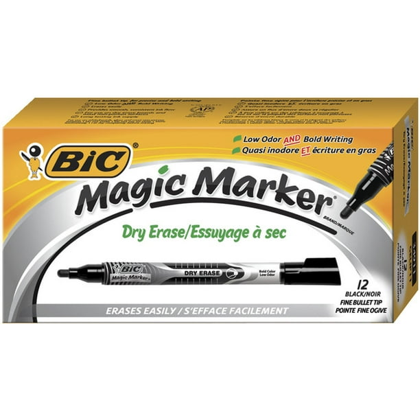 BIC Intensity Advanced Dry Erase Low Odor Marker, Fine Bullet Tip
