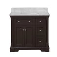 thumbnail image 2 of Sydney 36" Bathroom Vanity with Chocolate Cabinet and Carrara Marble Top, 2 of 6