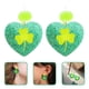 thumbnail image 2 of KAKOWELY 1 par de pendientes de San Patricio con forma de trébol, acrílicos, colgantes, accesorios para fiestas irlandesas, hojas verdes, para mujer., 2 of 5