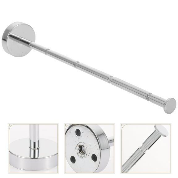 NICEXMAS Metal Closet Rod Wall Mounted Clothes Rack Silver 1Set