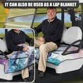 thumbnail image 5 of Whosucclay Rainbow Dolphin Design Protector, 4 Front Storage Pockets Cover for Most 2‑Seat Golf Carts Golf Cart Seat Towel Quilted Protective Cover, 52.36"x 32.28", 5 of 7
