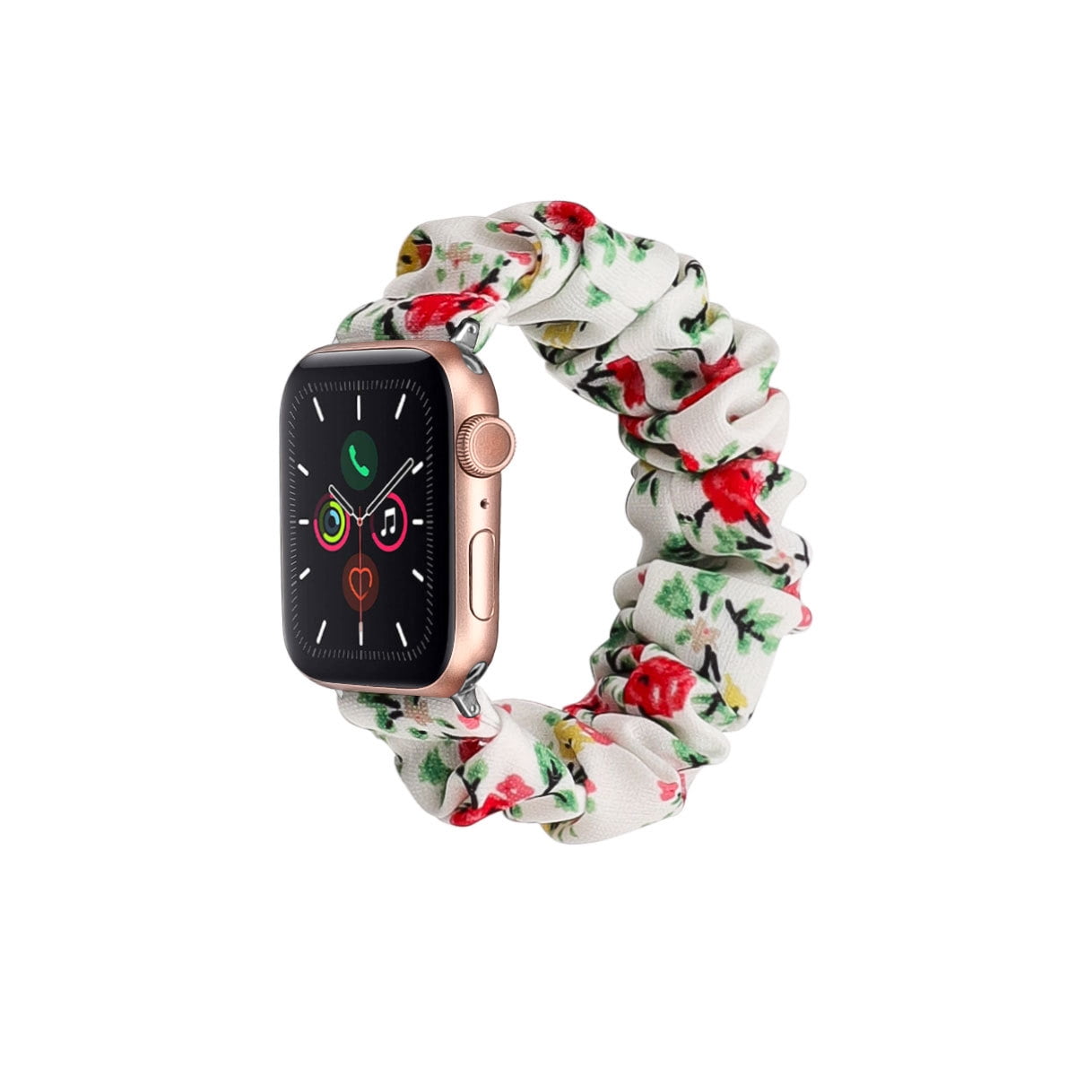 Compatible with Apple Watch Band 38mm 40mm 42mm 44mm Soft Floral Fabric Elastic Scrunchies iWatch Bands for Apple Watch Series 6 SE 5 4 3 2 1 Style5 S 38 Walmart