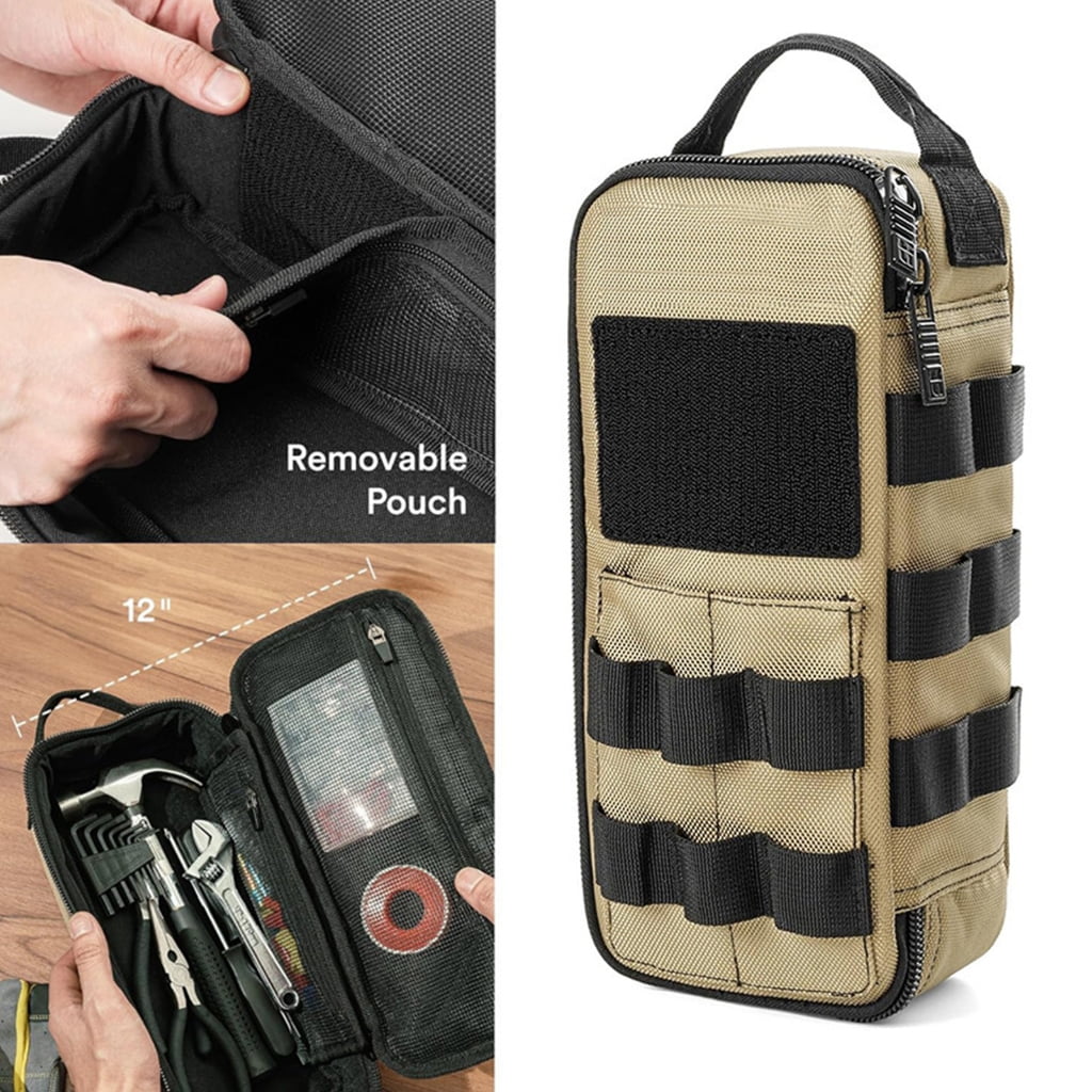 Portable Heavy Duty Tool Bag Pouch Organizer Case Garden Storage Bag for Motorcycle Road Bike with Easy Carry Handle