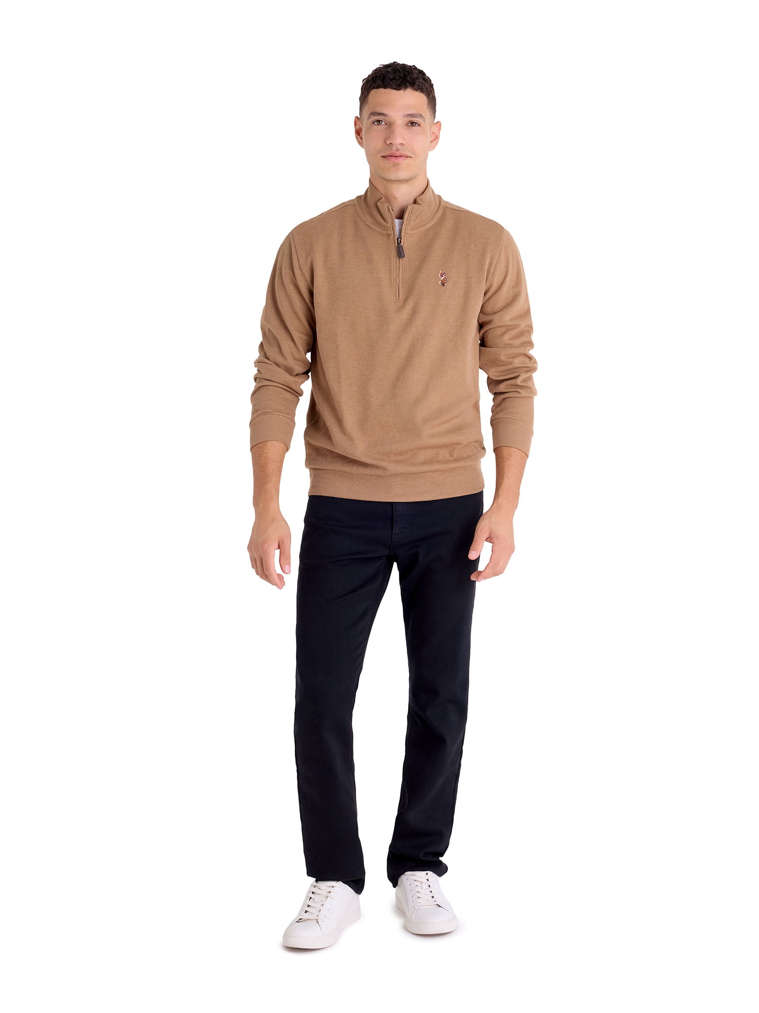 U.S. Polo Assn. Men's Quarter Zip Flatback