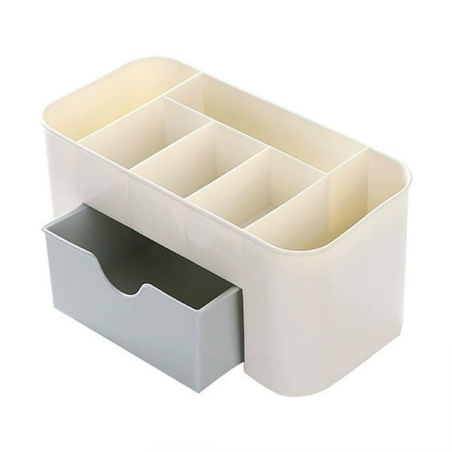 Makeup Organizer Storage Box With Drawer Cotton Swab Stick Storage Case