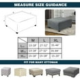 thumbnail image 2 of Yumcute Stretch Square Ottoman Covers Slipcover,Soft Knitted Jacquard Cover for Ottoman Square Footstool Protector for Living Room 13-18in, 2 of 7