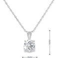 thumbnail image 4 of Collier Pendentif en Argent Sterling à Zircon Cubique Rond, 18 Pouces, 4 of 7