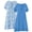Blue, variant on Collections Etc 2-Pack Pretty Paisley Print Short-Sleeve Henley Gown