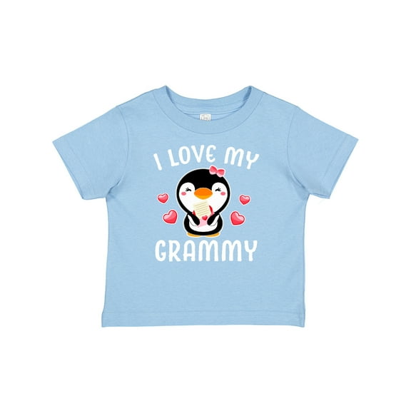 Inktastic I Love My Grammy with Cute Penguin and Hearts Girls Baby T-Shirt