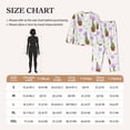 thumbnail image 4 of Pajamas for Women Sets, Cactus blooming purple Lounge Sets Long Sleeve Button Down Night Shirts Sleepwear Pjs, 4 of 6