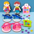 thumbnail image 1 of Wooden Shoelace Sewing Button Game Early Childhood Shoe lace Education Puzzle Threading Toy To Learn Basic Skillsstyle 4 He Qiyong unisex, 1 of 1