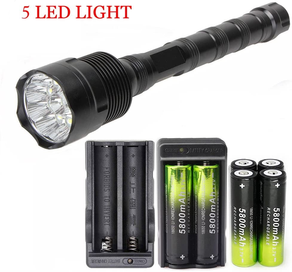 15000Lumens 18650 Super Bright T6 LED Tactical Flashlight Military Torch Camping