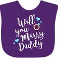 thumbnail image 3 of Inktastic Will You Marry Daddy-ring White Boys or Girls Baby Bib, 3 of 4