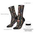 thumbnail image 4 of Gukieu Various Crustaceans Print Contrast Color Mid-calf Socks, Sweat-wicking Athletic Socks, Unisex Clothing Accessories, 4 of 6