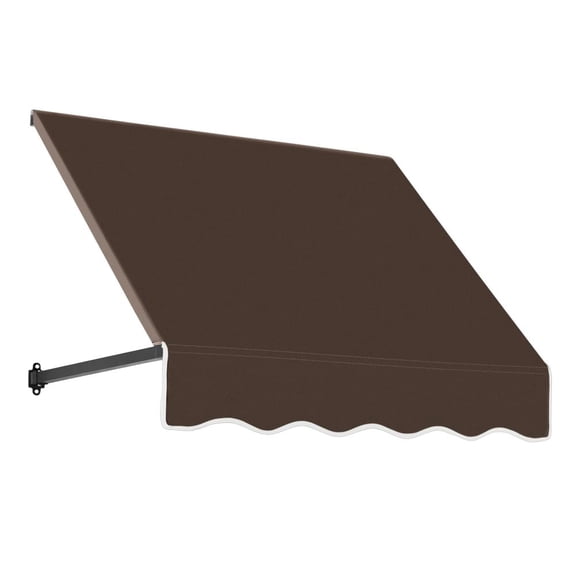 Awntech 3.375 ft Dallas Retro Fixed Awning Acrylic Fabric, Brown