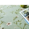thumbnail image 3 of Tablecloth Round Green [Lace Edge] Garden Tablecloth Made of Pure Cotton and Linen Household Table and Tablecloth in European Style, 3 of 7