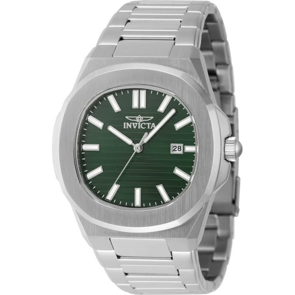 Invicta 48323 Men's Speedway Green Dial Steel Bracelet Date Watch