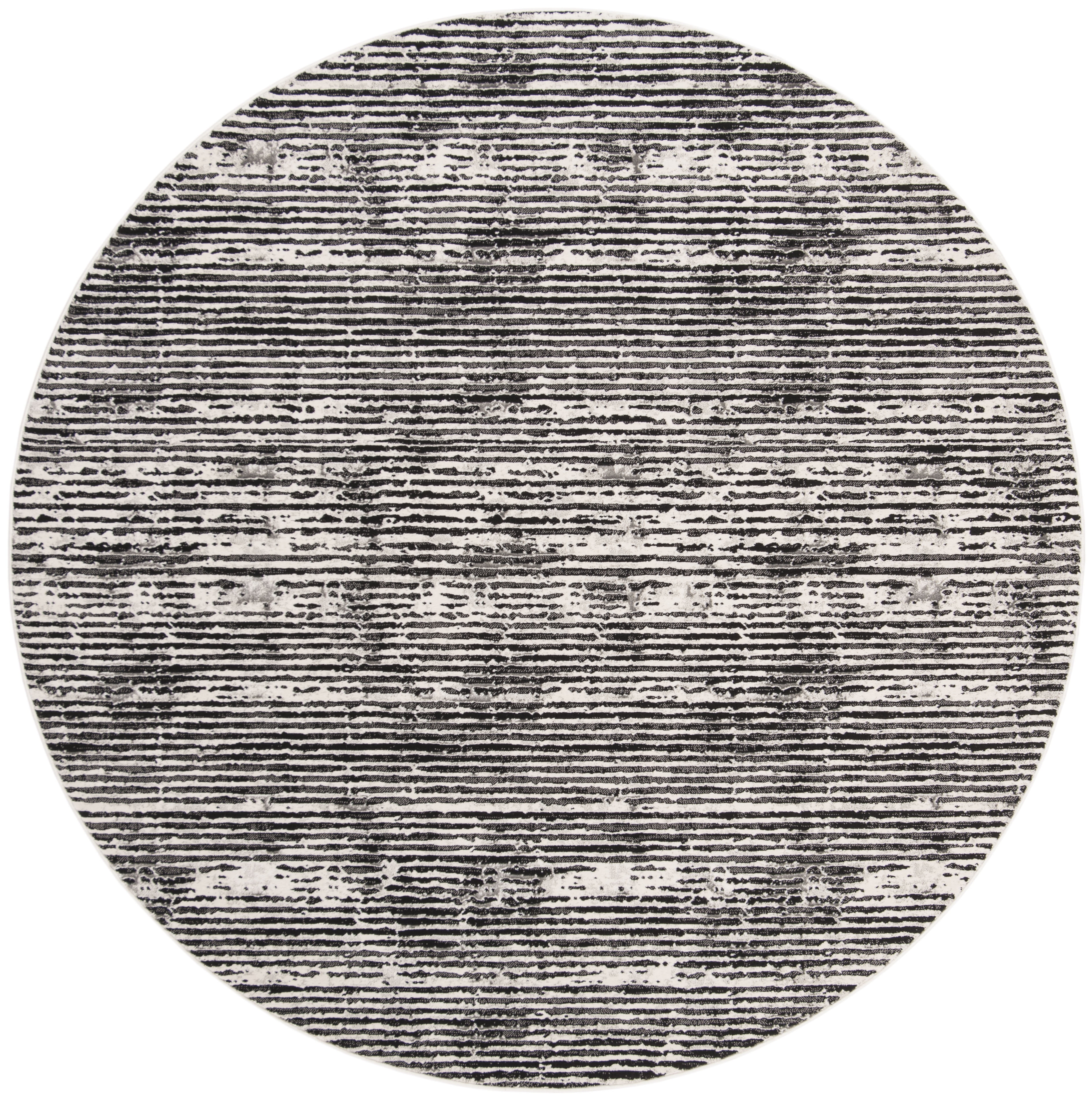 Safavieh Lurex 6'7" Round Rug in Black and Gray