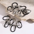 thumbnail image 5 of Stainless Steel Heart Hair Cuffs Hair Ties, 18K Gold Ponytail Hair Cuff Hairties No Damage, Women Glossy Ponytail Holders,Geometric Gold And Silver Hair Rope Accessories (Gold), 5 of 9