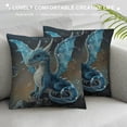 thumbnail image 3 of Orinice Dragon Graphic Decorative Throw Pillow Cover for Home Couch Living Room Bed Sofa - Short Plush Pillow Case for Men Women Boy Girl, Pilling Resistance, 1PC 24x24in, 3 of 5