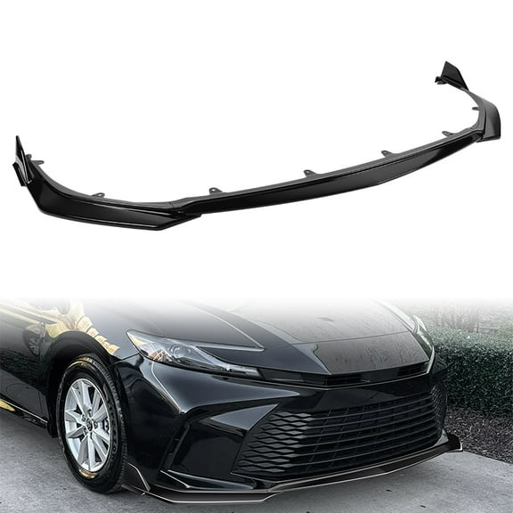 Stay Tuned Performance For 2025-2026 Toyota Camry LE XLE Painted Black Front Bumper Lip Spoiler Splitter GT-Style