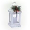 thumbnail image 4 of Alpine Corporation Metal and Glass Lantern with Warm LED Light Faux Candle White, 4 of 12