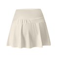 thumbnail image 6 of vigerkar Women Mini Tennis Skirts with Shorts High Waisted Golf Skirts Pleated A Line Short Skirt Flowy Workout Sport Athletic Skorts 2025 Beige, XL, 6 of 6