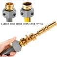 thumbnail image 6 of Garden Water Hose Repair Kit, 2 set Male and Female Water Hose Repair Fittings, Zinc and Aluminum Garden Hose End Mender Fit for 5/8" and 3/4" Garden Hose Connector, Gray, 6 of 7