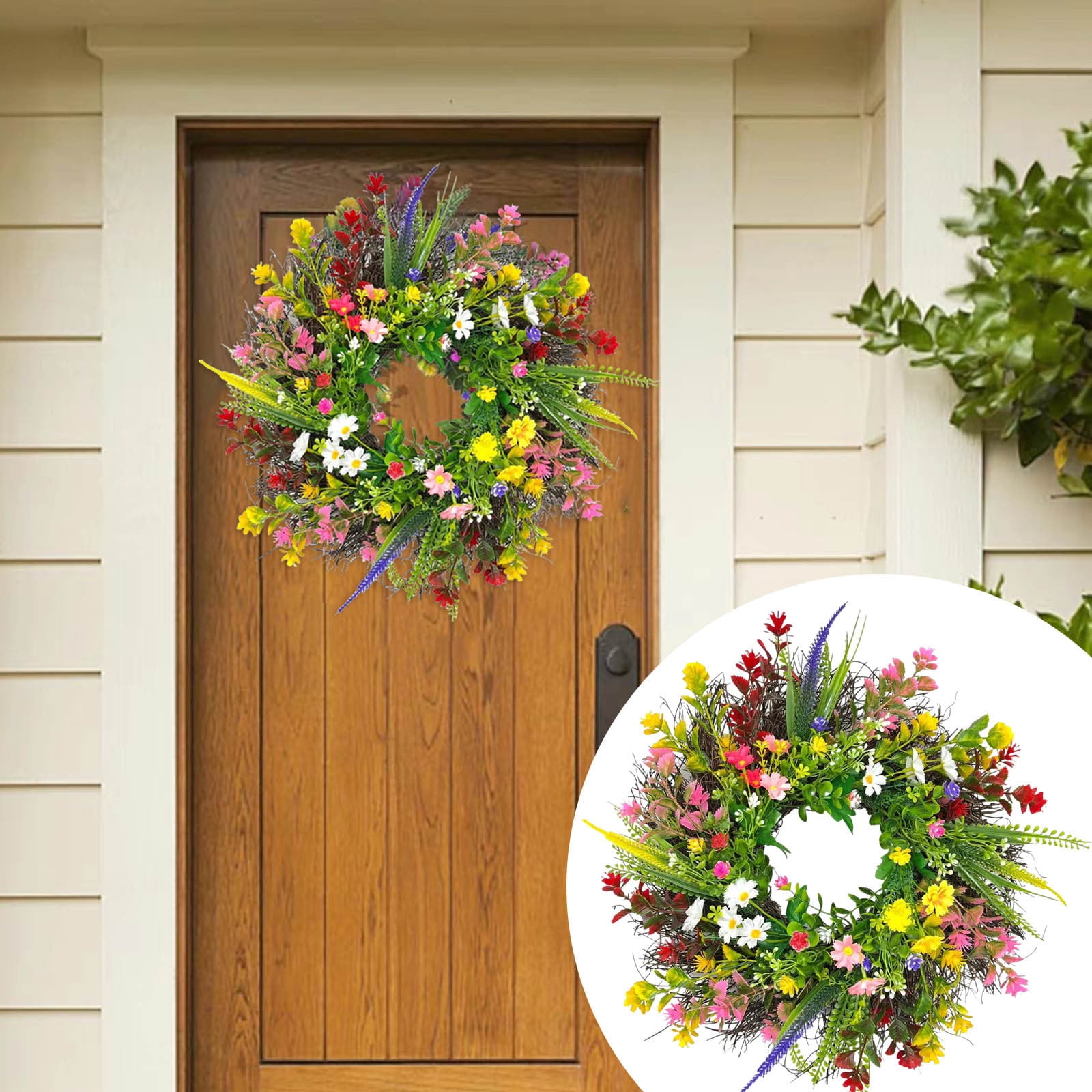 Couronne artificielle d'eucalyptus, pour porte... – Grandado