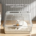 thumbnail image 6 of Fully Enclosed Stainless Steel Large Cat Litter Box with Lid, Non-Stick Odor Control Kitty Litter Box for Indoor Cats, 6 of 7