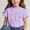 Purple, variant on Spazoro Big Boys Girls Shirts Tee, Short Sleeve Cute Print Crew Neck Graphic T-Shirts Casual Summer Tops for Unisex Black Size 3 T