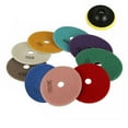 thumbnail image 3 of 10Pcs Diamond Polishing Pads Kit 4 Inch Wet/Dry for Granite Stone Concrete Marble Polishing Use Grinding Discs Set, 3 of 9