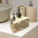 thumbnail image 1 of Dispensador de jabón BLESIY recargable manual para baño a prueba de herrumbre beige, 1 of 8