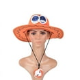 thumbnail image 5 of Anime Portgas·D· Ace Cowboy Hat Cosplay Hats Pirates Cap Suede CostumeA KyA PAL, 5 of 10