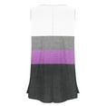 thumbnail image 4 of ZQUUVOU Women's Plus Size Tank Tops Striped Print Loose Sleeveless T Shirt Round Neck High Low Hem Casual Blouse Purple, 4 of 5