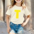 thumbnail image 2 of TZEWGL Cute Shirt For Kid Letter Printed Short Sleeve Print Crewneck Top For Newborns size 6-7T, 2 of 4