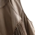 thumbnail image 5 of Womens Fringe Cardigan Suede Open Front Lightweight Sleeveless Cowgirl Style Vest Tassels Waistcoat Outwear Tops, 5 of 5
