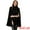 Black, variant on DARING DIVA Women's Winter Slit Sleeve Double Breasted Cloak Coat Black XS