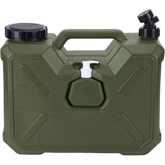 Rinapi 3.2 Gallon (12L) Camping Water Container with Spigot, Portable Water Jug with Hand Sanitizer Bottle BPA Free Water Storage Tank, Camping Bucket for Outdoor Hiking, Emergency Storage