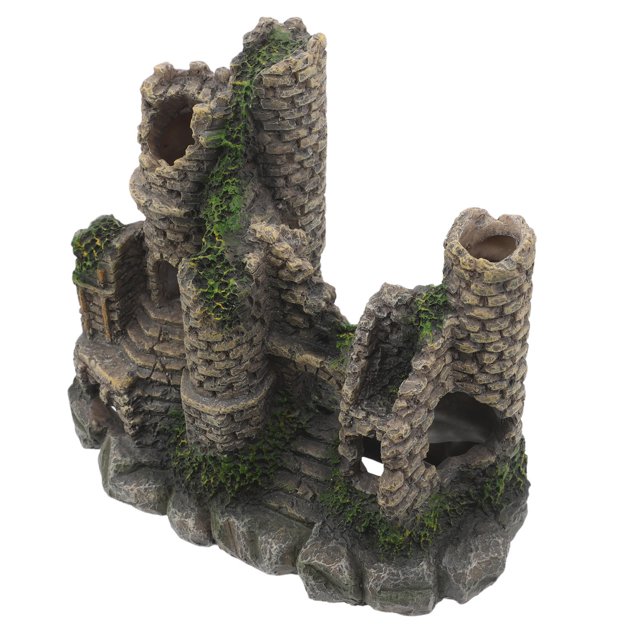 COSMOBETTY Adorno Torre Para Acuario De Resina Con De Castillo Para Decorar Peceras