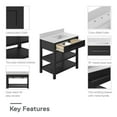 thumbnail image 5 of DHP Camden 36” Bathroom Vanity, Black with Dark Pewter Towel Rack, 5 of 15