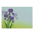 thumbnail image 2 of Garden Art Cutting Board, Flowers of Iris with Green Leaves Gardening Plants Spring Morning, Decorative Tempered Glass Cutting and Serving Board, Large Size, Violet Green and Yellow, by Ambesonne, 2 of 5