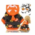 thumbnail image 2 of Chaqueta con capucha para mascotas de Halloween Traje de invierno con estampado de calavera negra para perros pequeños o gatos Talla S Rojo Verde MX-0127490FYD, 2 of 5