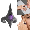 thumbnail image 2 of Edgy Irregular Spikes Punk Rings with Adjustable for Unisex Comfort and Disaffected Fashion Sturdy Metal Alloy, 2 of 9