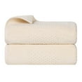 thumbnail image 2 of Superior Playa Zero Twist Cotton Solid Waffle Textured Bath Towels, Set of 2, Ivory, 2 of 7
